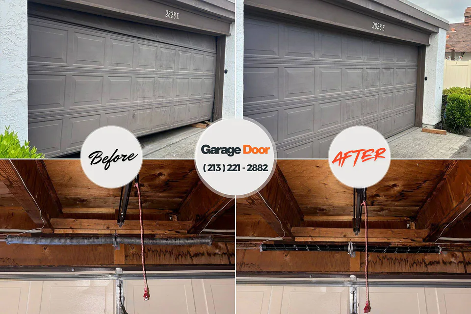 Before and after: garage door repair Mineralwells, WV